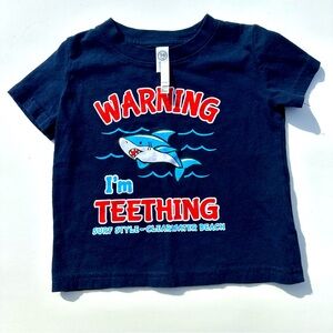 Shark Graphic Tee - Navy and Red